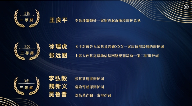 我所开展优秀法律文书评选活动