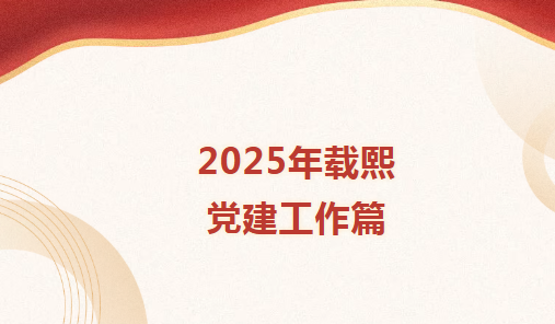 2025大事记——党建工作篇